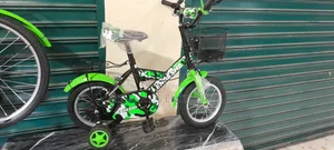 Endesha Size 12" Unisex Bicycle: Blue, Red and Green Bike