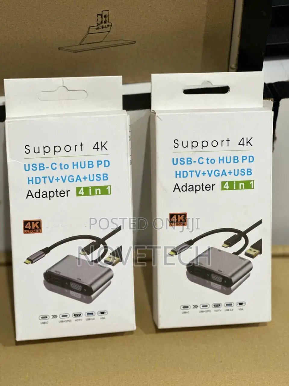 4 in 1 Type-C Hub USB C to HDMI VGA Adapter PD USB 3.0 4K Converter