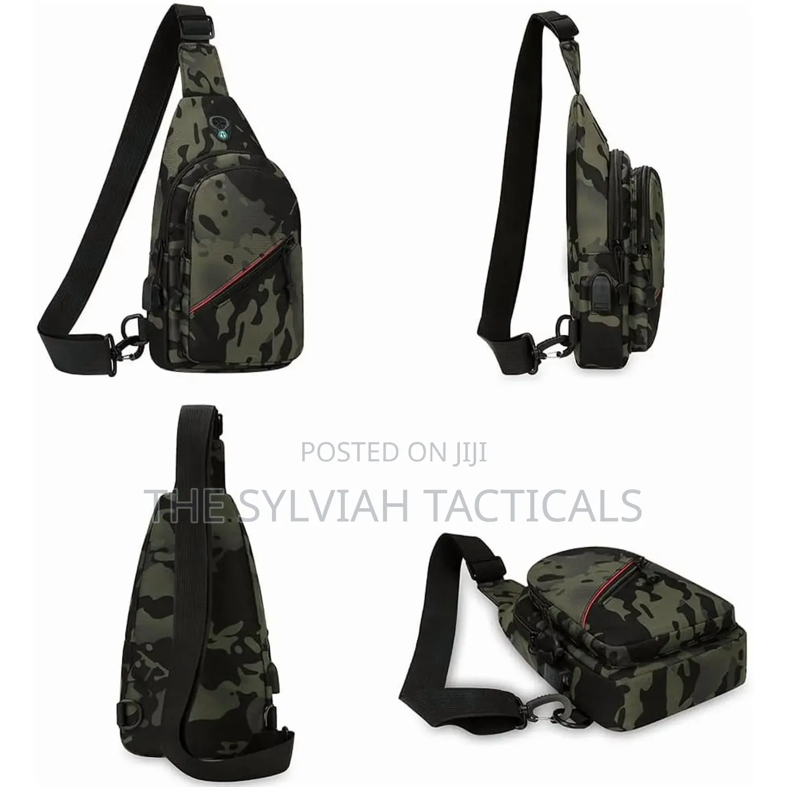 *Shoulder Messenger Bag for Men, Jeshi Chest Bag, Tactical Backpack