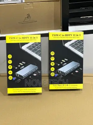 USB C Docking Station, 11in1 Dock, HDMI, VGA, Ethernet, Black