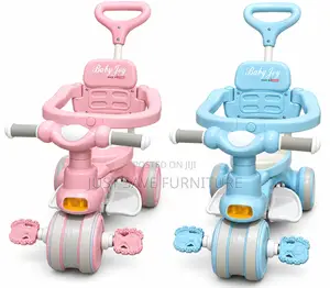 BabyJoy Tricycle With Push Handle, Safety Guard, Backrest and Pedals