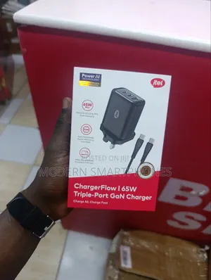 Itel ChargerFlow I 65W GaN Charger Fast-Charging Phones and Laptops