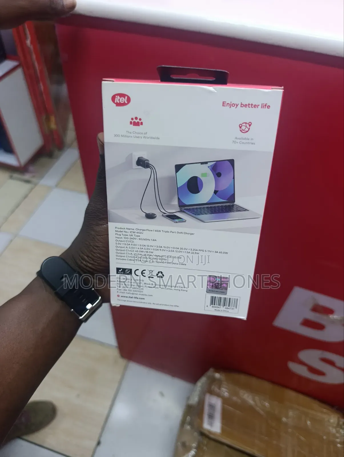 Itel ChargerFlow I 65W GaN Charger Fast-Charging Phones and Laptops