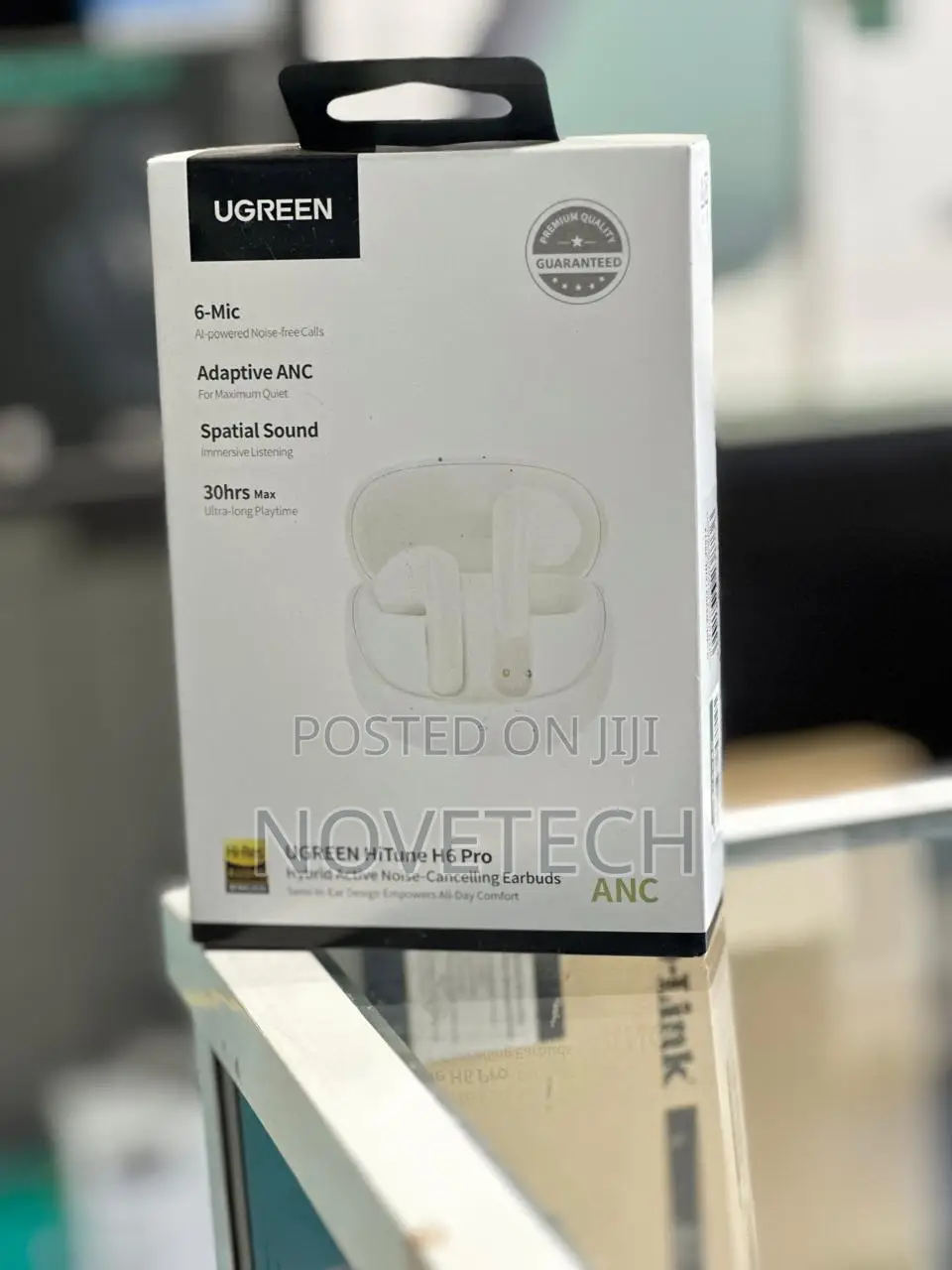 UGREEN HiTune H6 Pro Hybrid Active Noise-Cancelling Earbuds White