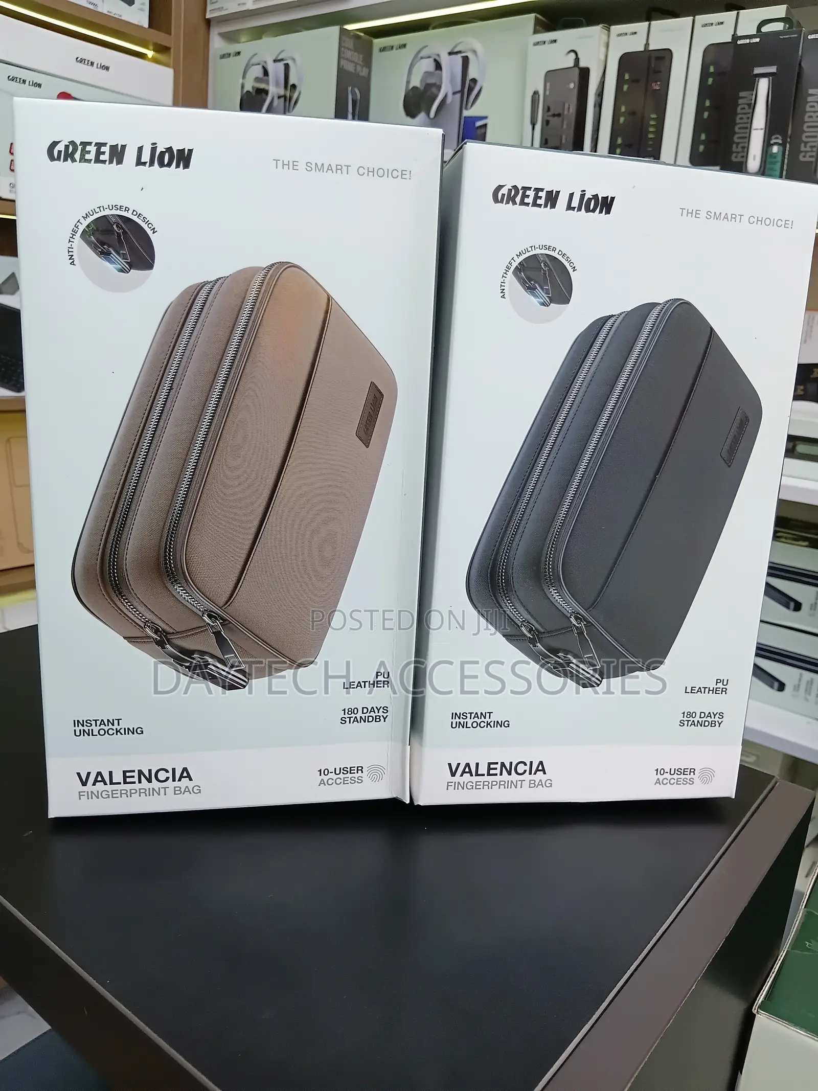 Green Lion Valencia Fingerprint Bag Black & Brown