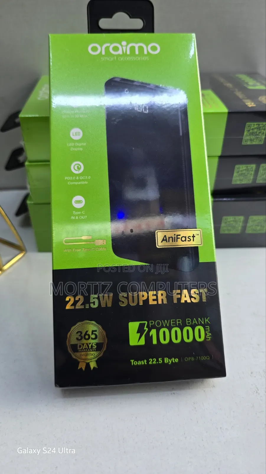 Oraimo 22.5 W Superfast Powerbank Toast 22.5 Byte