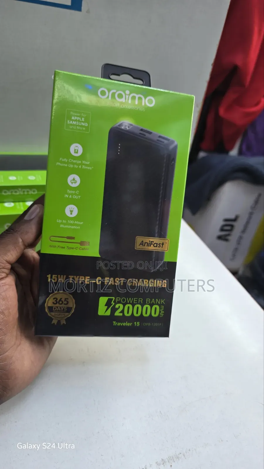 Oraimo 15w Type C Fast Chaeging Traveller 15 Powerbank