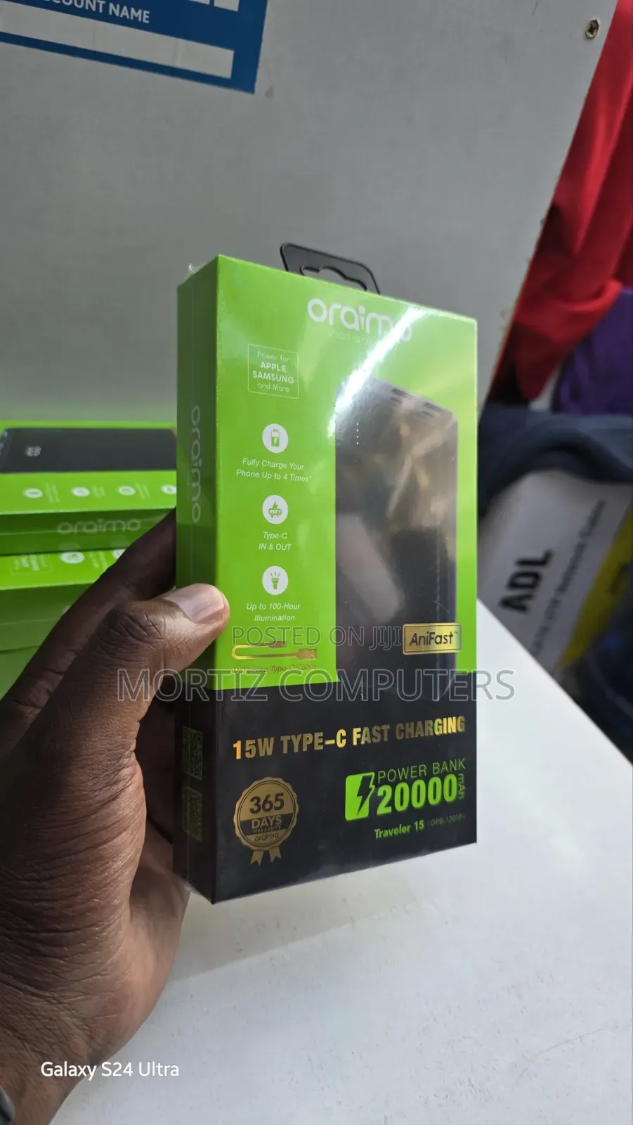 Oraimo 15w Type C Fast Chaeging Traveller 15 Powerbank