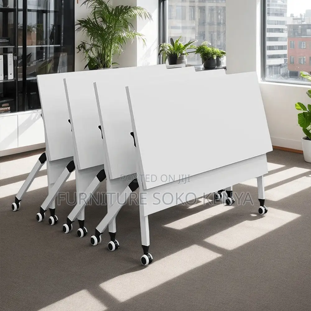 White Training Table | 1200mm Foldable Home Office Desk