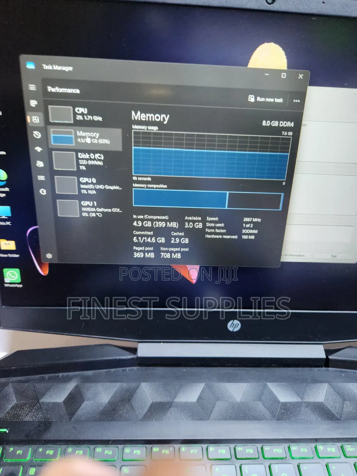 HP Pavilion Gaming Laptop 15-dk2xxx 8GB Intel Core Ultra 7 SSD 512GB