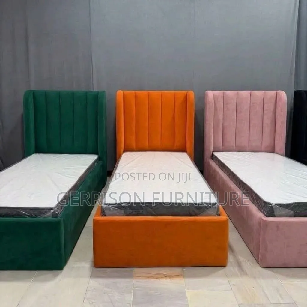 Modern 4x6 Upholstered Beds (VelvetMocket) – Multiple Colors Available