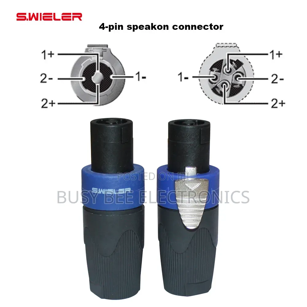 Locking C-Nl4fc Speakon 4 Pole Male Speaker Connector