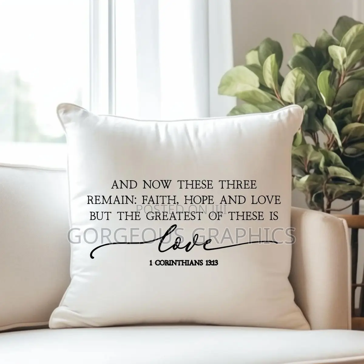 Cotton and Jute Material Pillow Branding