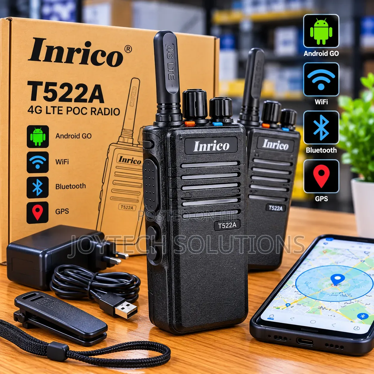 Inrico T522A Push-to-Talk POC Radio With Unlimited Range GPS WiFi