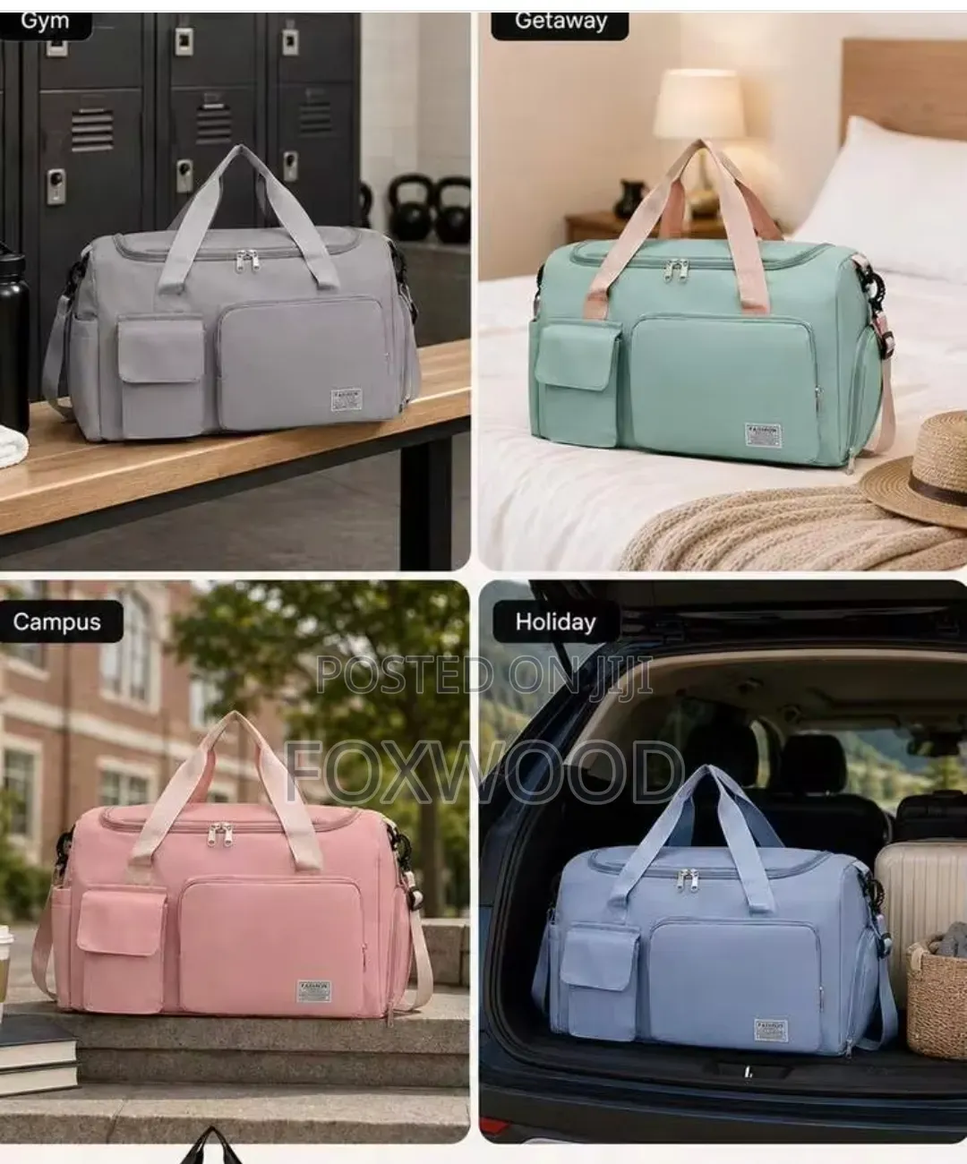 Multi-Functional Nylon Travel and Gym Duffel Bag