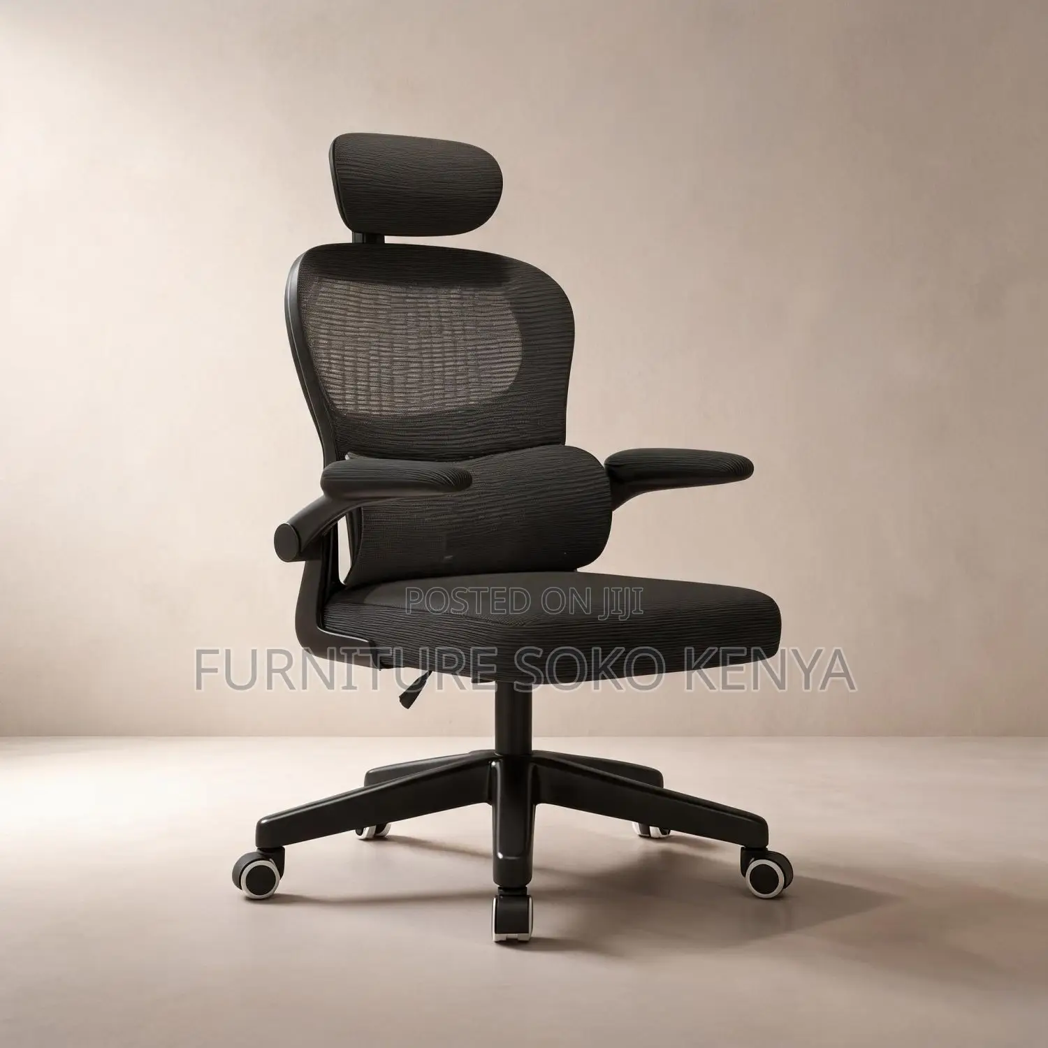 Black Orthopedic Seat | Office Executive | Ergonomic High Chair