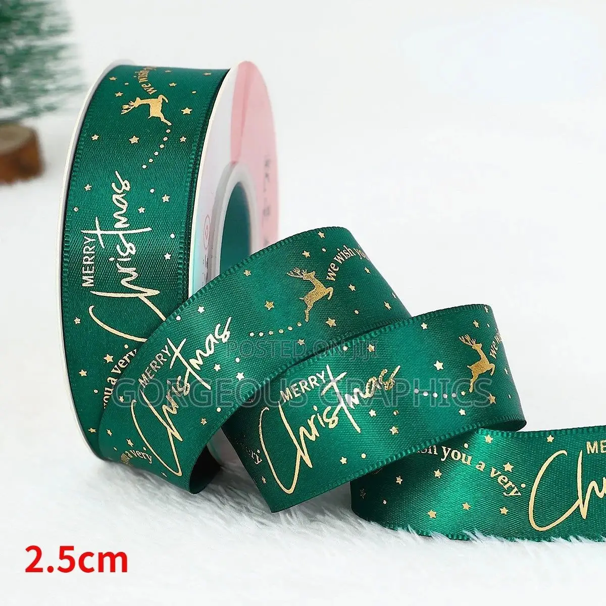 Printed Christmas Ribbon