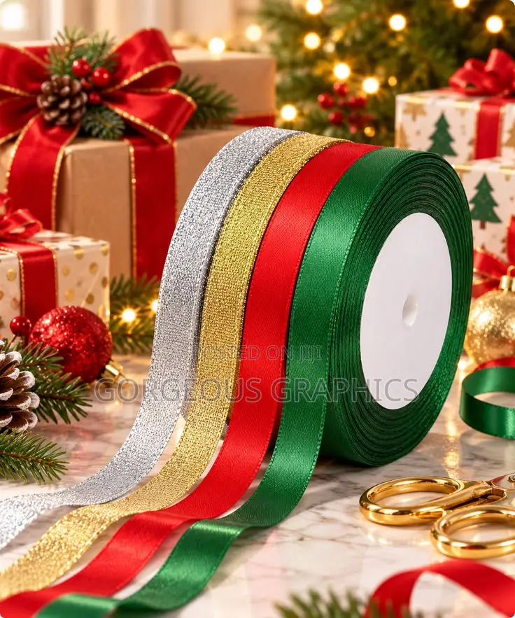 Printed Christmas Ribbon