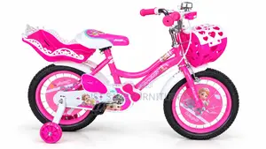 Kids Bicycle Size 16 Inch Pink Princess With Training Wheels