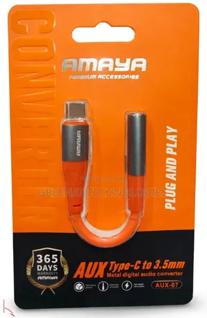 AMAYA AUX-07 Type-C to 3.5mm Converter - Metal Digital Audio Adapter