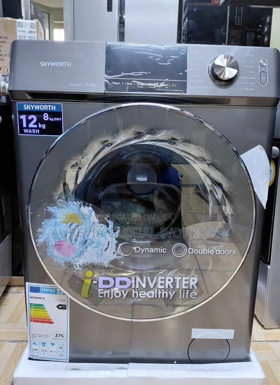 Skyworth 12/8kg Front Load Wash and Dry Washing Machine