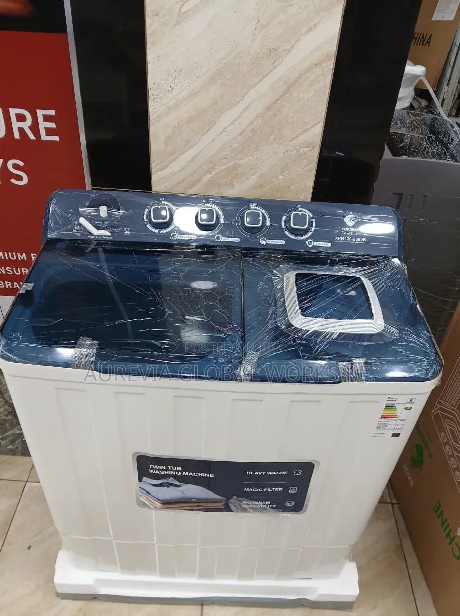 Euroken 12kg Twin Tub Semi-Automatic Washing Machine (Xpb120-2580b)