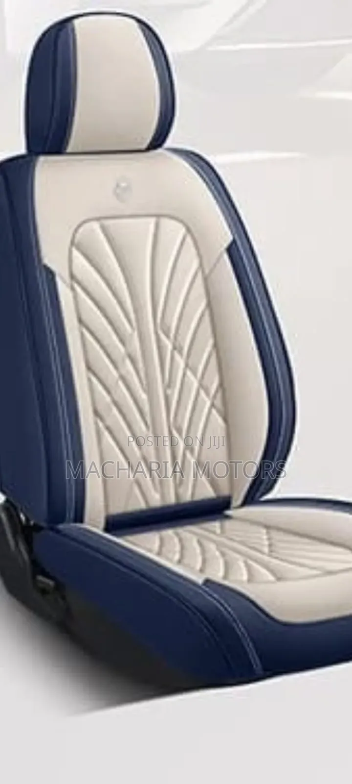 Biege Black 5 Seater Car Seat Covers