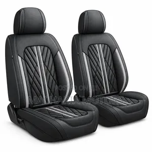 Universal Black Grey Leather Synthetic Seat Covers