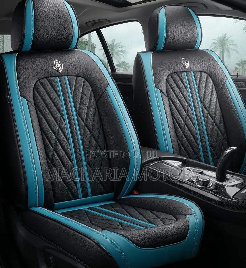 Black Dark Blue 5 Seater Seat Covers