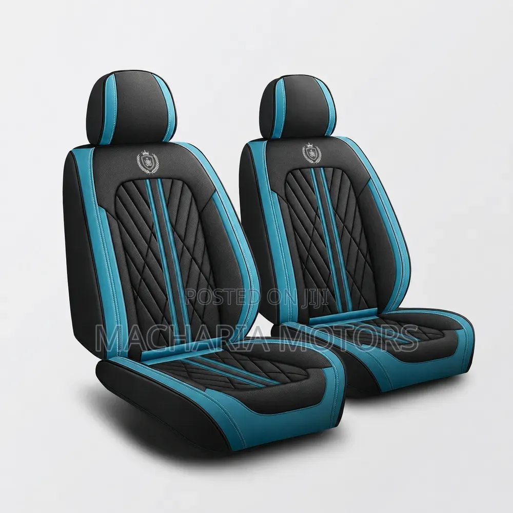 Black Dark Blue 5 Seater Seat Covers