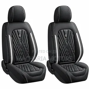 Black & Grey Synthetic Leather Car Seat Covers