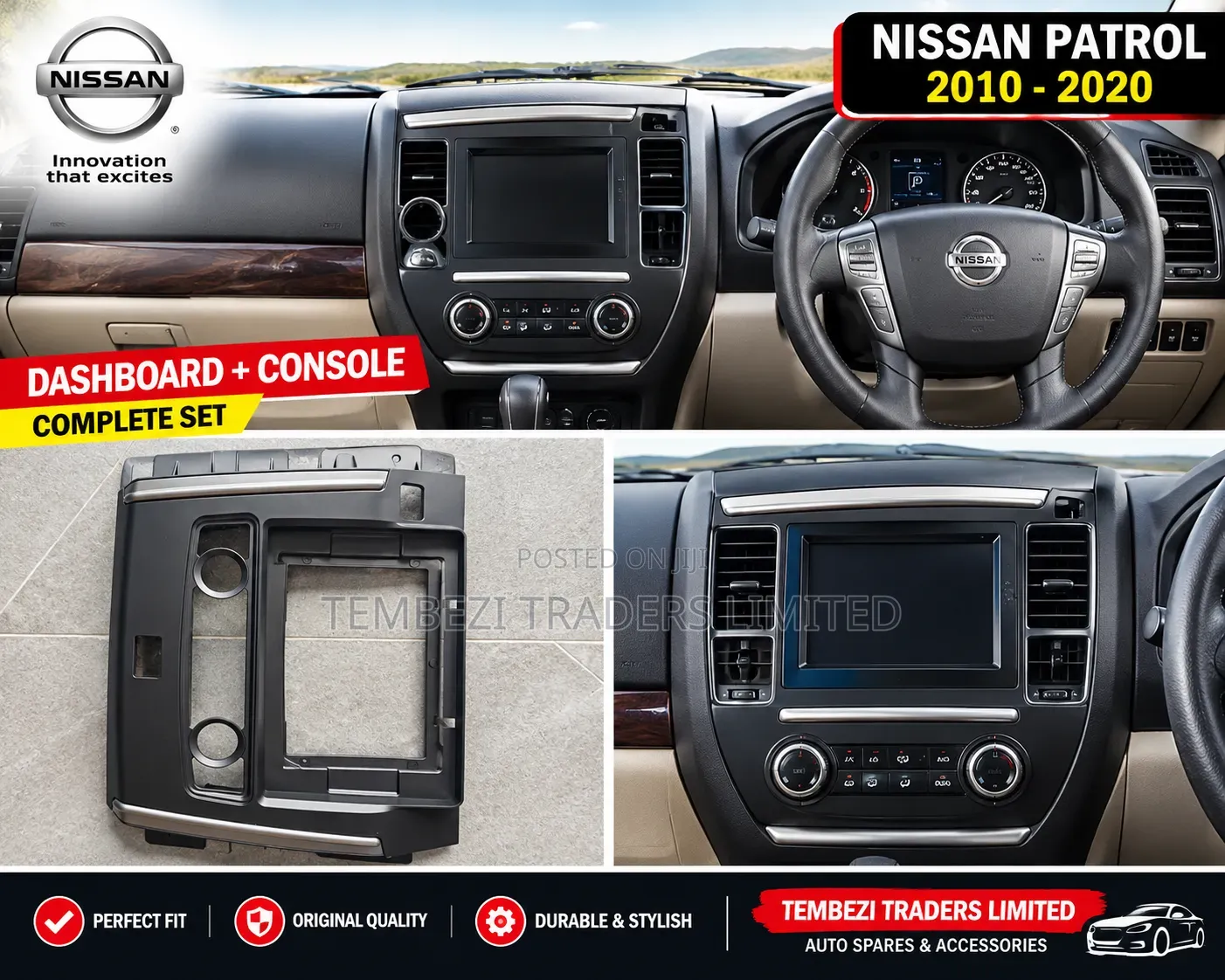 Nissan Patrol 2010-2020 Android Radio Fascia Dash Trim Frame