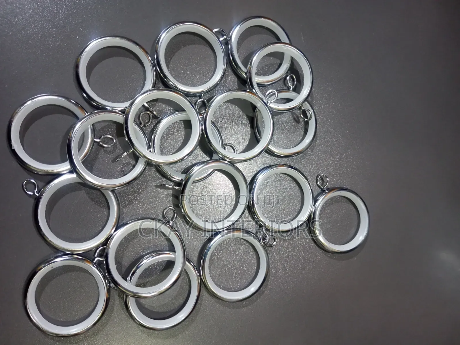 Silver and Gold Circular Drapery Rings