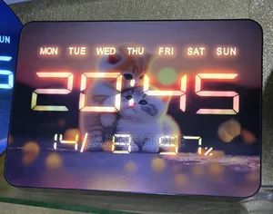 Rectangular Digital 3D Wall Clock or Table Top Clock