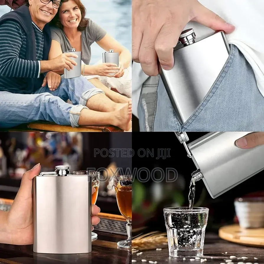 Stainless Steel Silver Hip Flask,