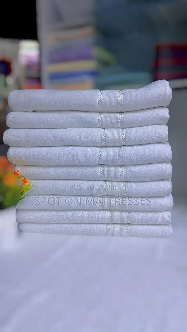 Pure White Cotton Towels 90X150. We Deliver Countrywide. Talk to Us!