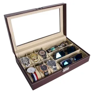 Now Available! 9-Slot Leather Box Multi Watch + Specs Organiser.