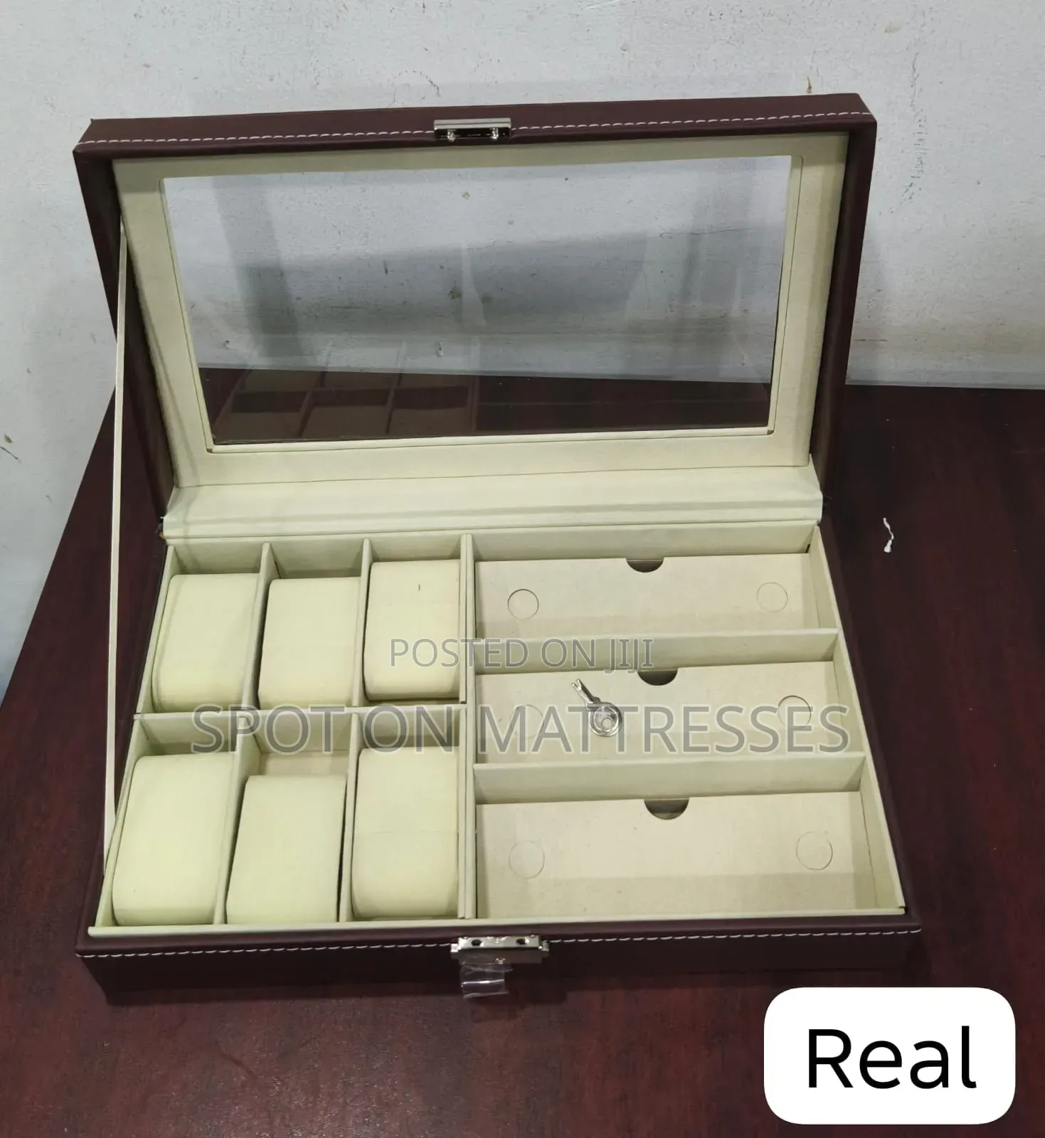 Now Available! 9-Slot Leather Box Multi Watch + Specs Organiser.