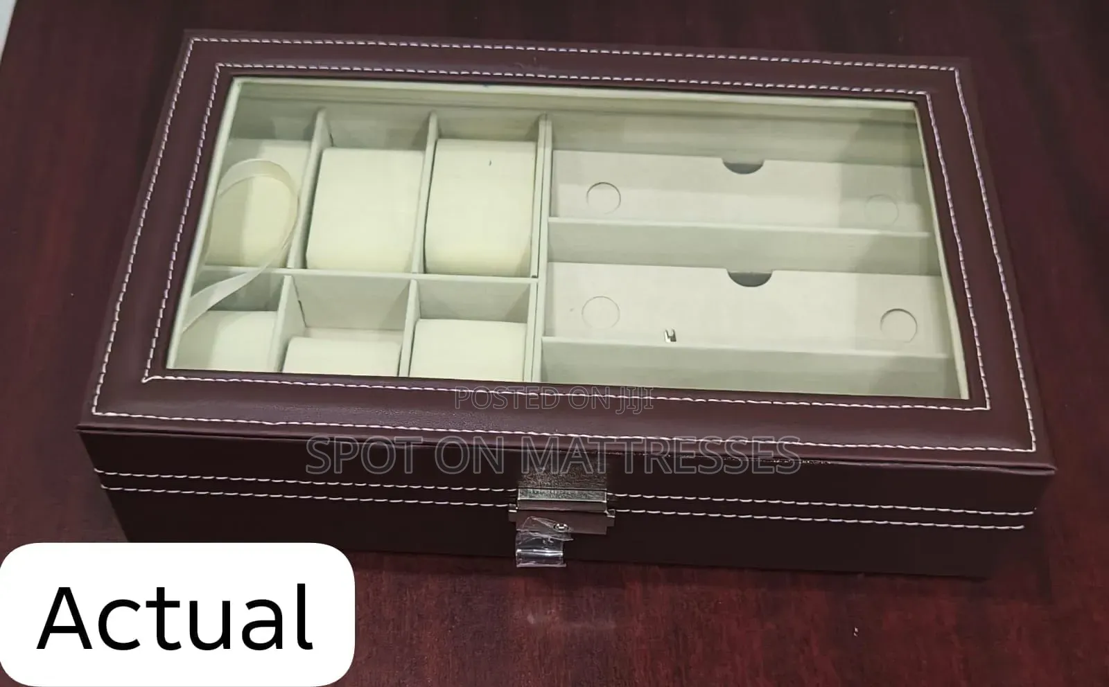 Now Available! 9-Slot Leather Box Multi Watch + Specs Organiser.
