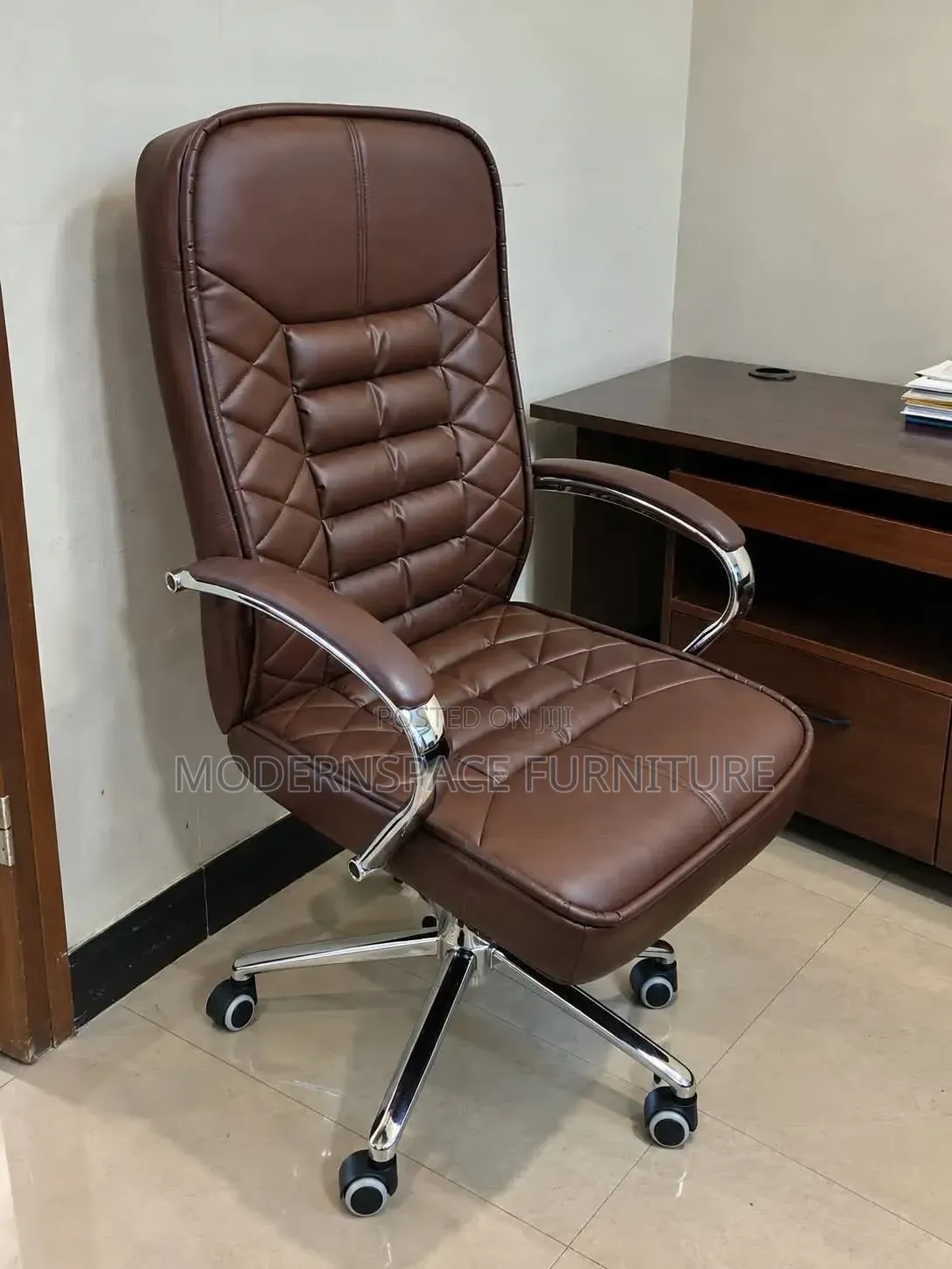 Office Chair;Luxury High Back Leather Office Chair
