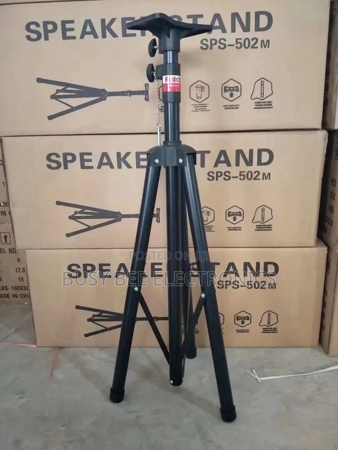 SPS-502 Adjustable Alloy Steel Black Plastic Holder