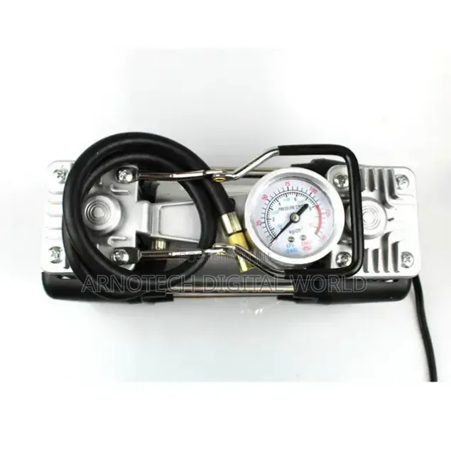 Heavy Duty Double Cylinder Air Compressor (DC 12V, 150 PSI, 965 kPa)