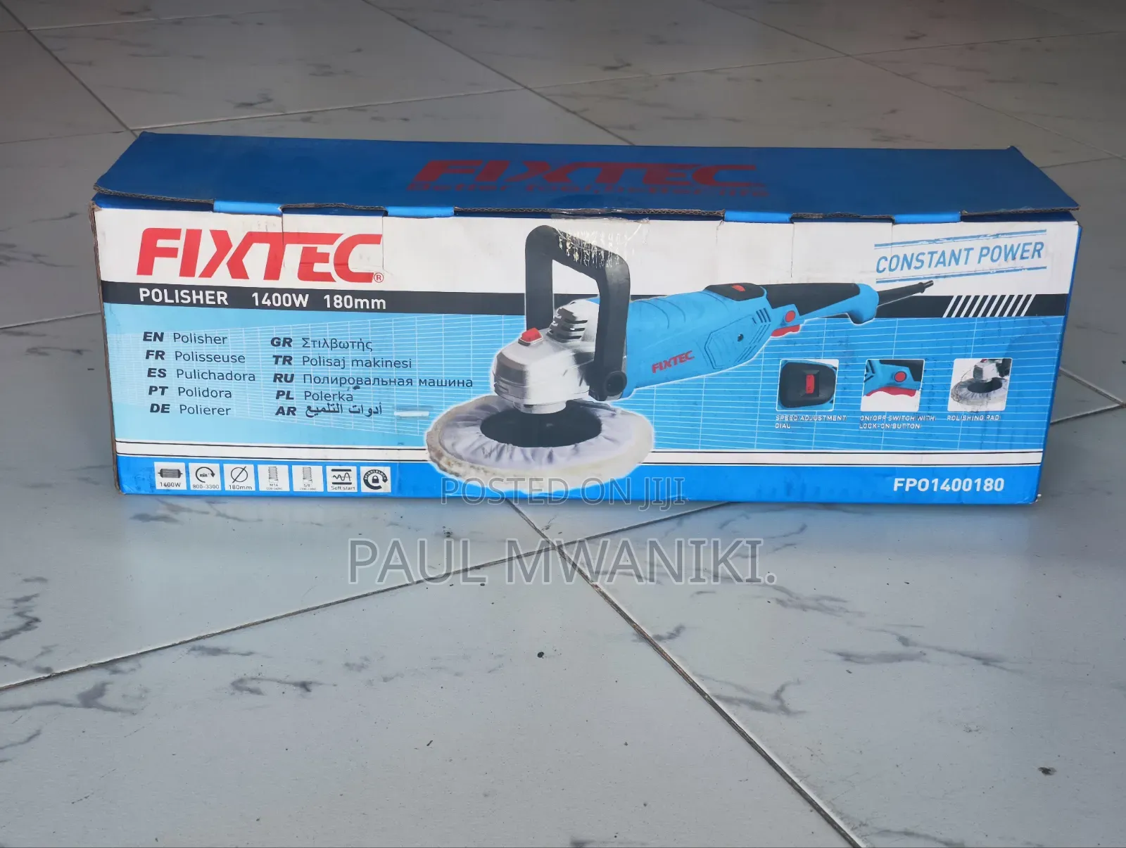 Fixtech 1400 W Angle Polisher, 180 Mm