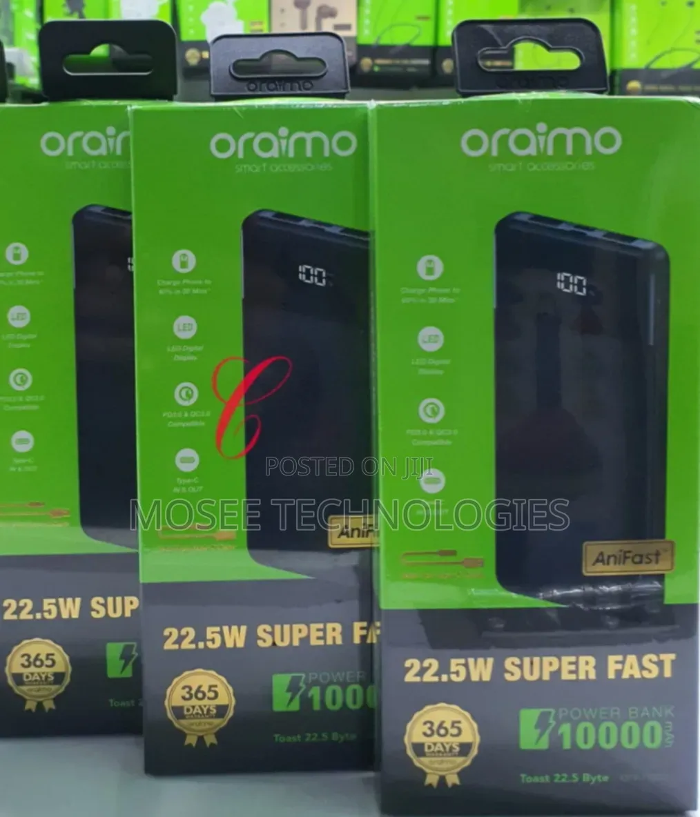 Oraimo Toast 22.5 Byte Digital Display Power Bank