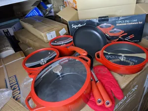 12pieces Red Die-Cast Cookware Set