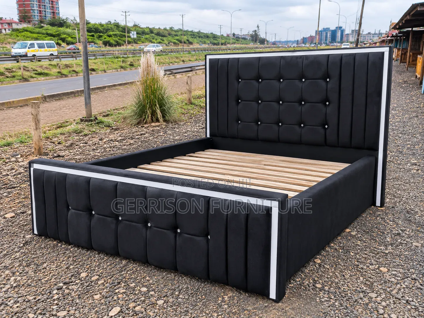 Custom 5x6 Sleek Black Fully Platform Bed Frame (Brand New)
