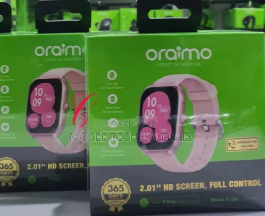 Oraimo Watch 5 Lite Rose Gold Pink Smartwatch
