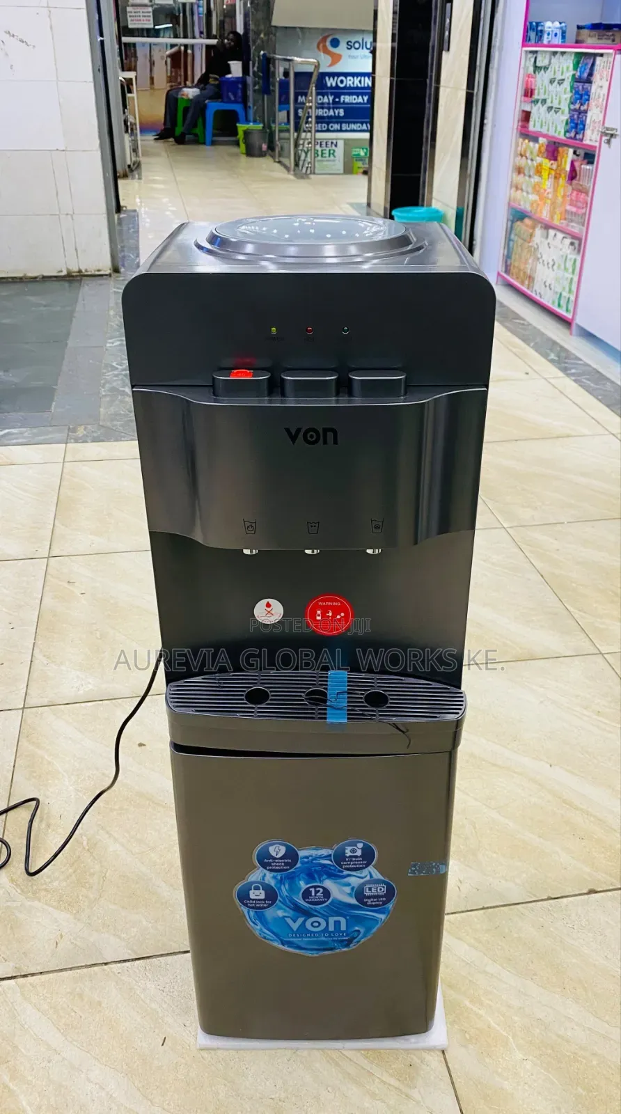 Von Hot, Cold & Normal Top-Load Water Dispenser – VADL2211S