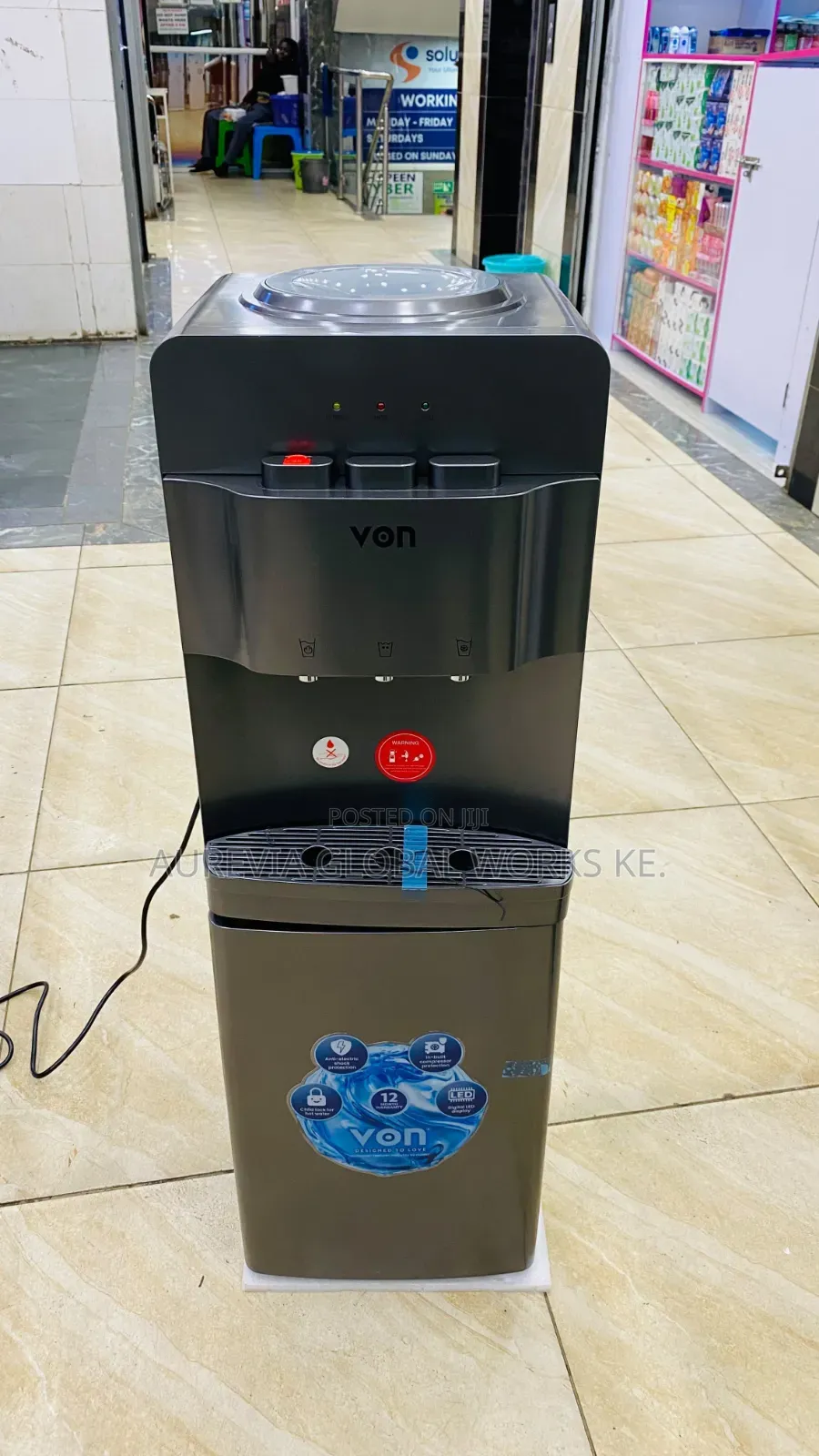 Von Hot, Cold & Normal Top-Load Water Dispenser – VADL2211S