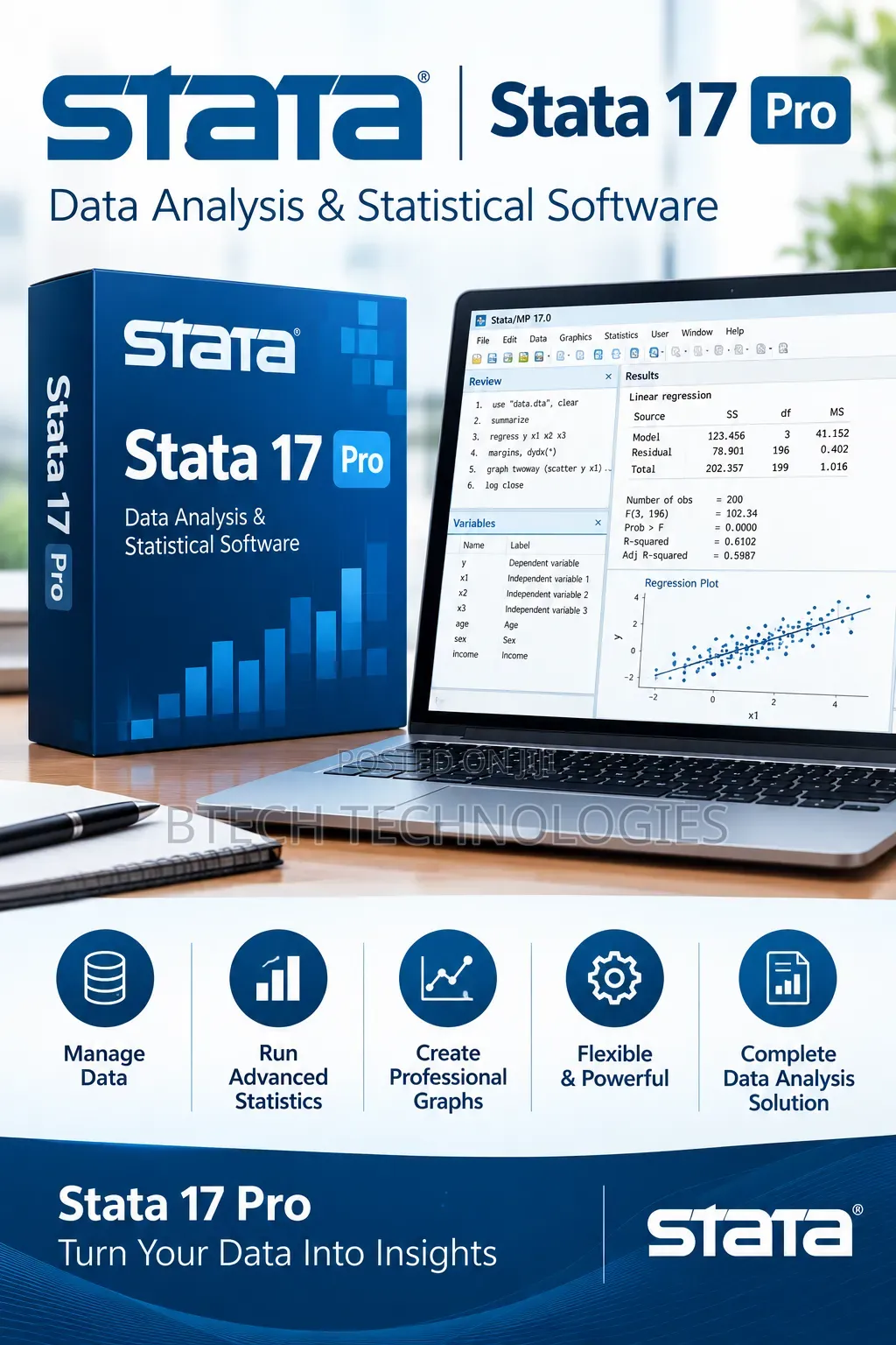 Stata 17 Pro – Professional Statistical Analysis Software